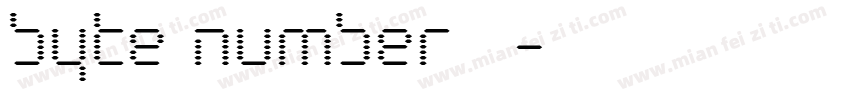 byte Number字体字体转换